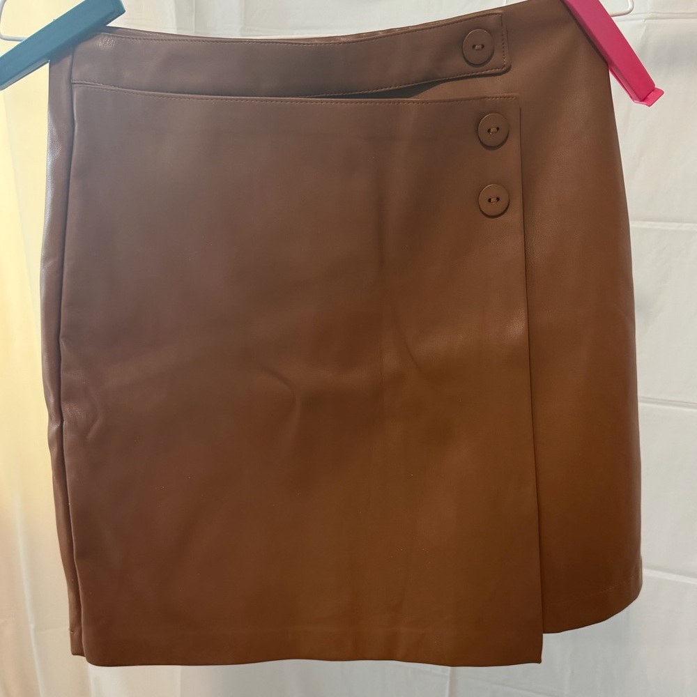 Ardene Brown Buttoned Mini Skirt